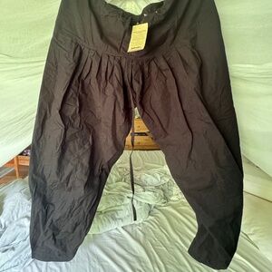 FabIndia new with tags black cotton pleated shalwar/ harem pants